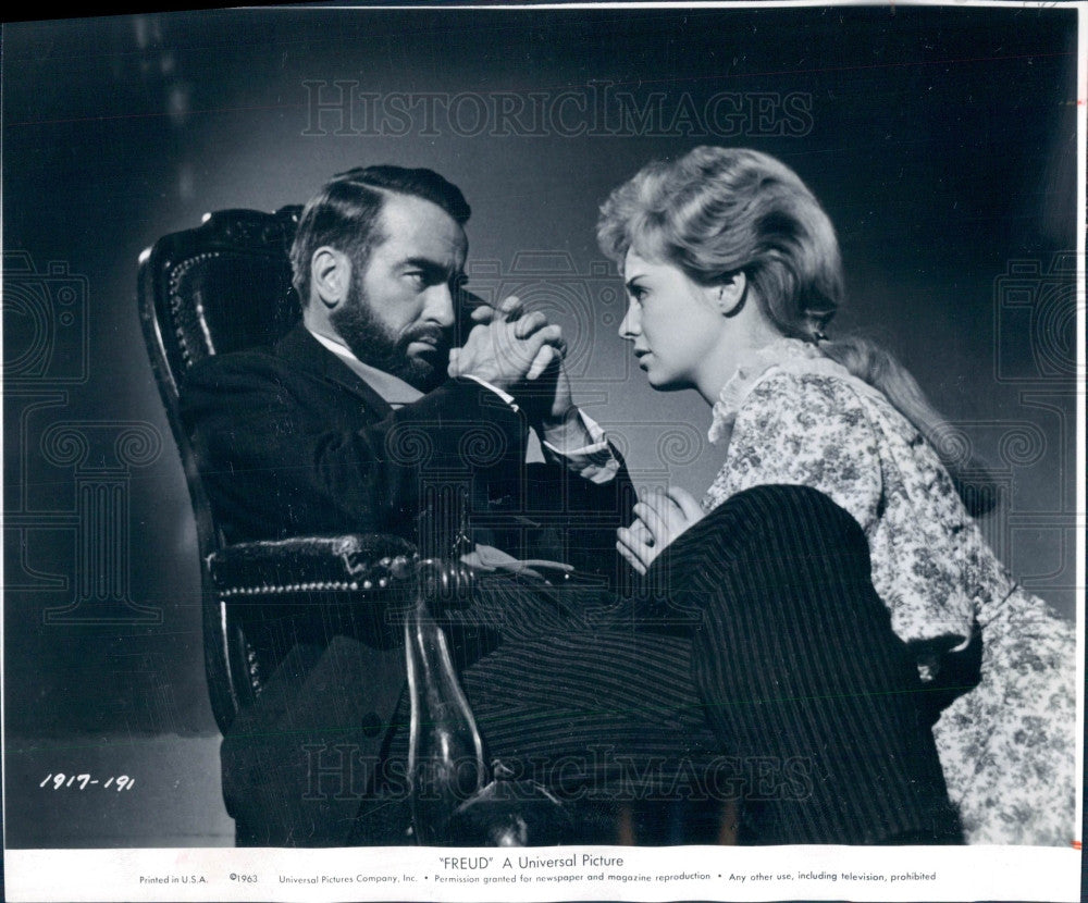 1963 Actor Montgomery Clift &amp; Susannah York Press Photo - Historic Images