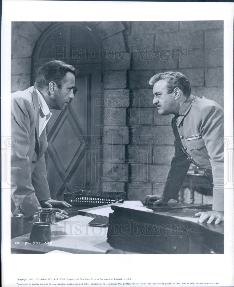 1951 Actors Humphrey Bogart &amp; Lee cobb Press Photo - Historic Images