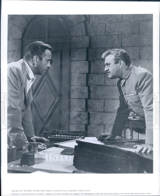 1951 Actors Humphrey Bogart & Lee cobb Press Photo - Historic Images