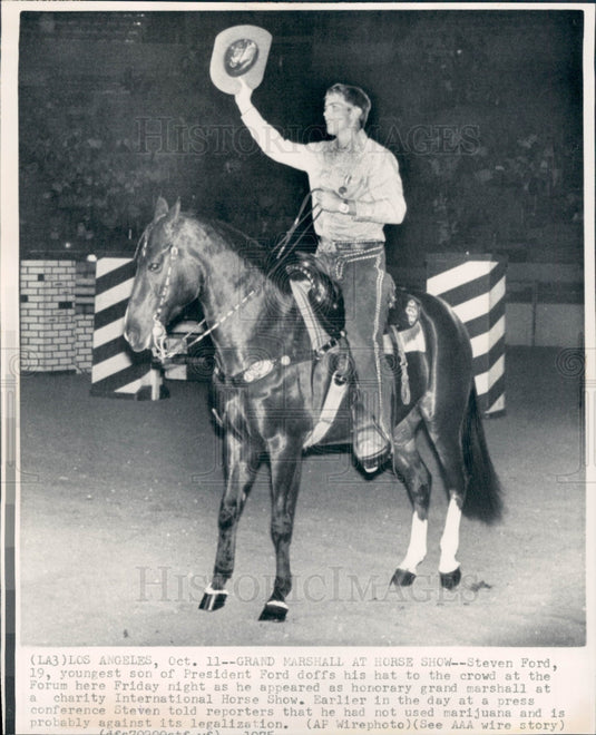 1975 US President Ford's Son Steven Press Photo - Historic Images