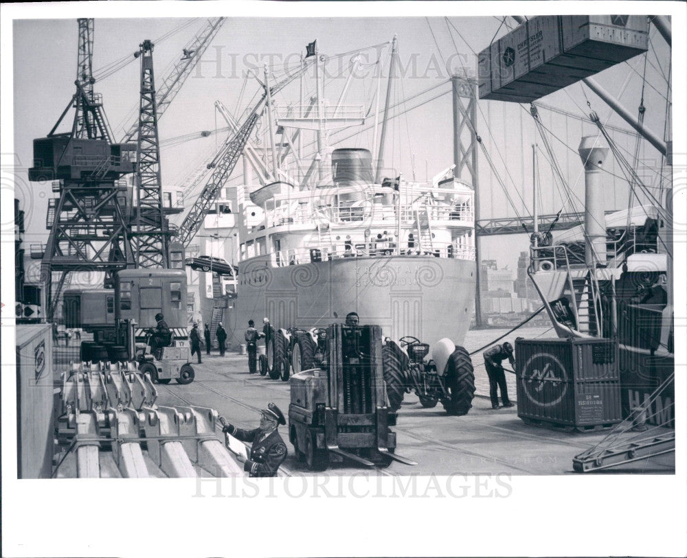 1966 Detroit MI World Seaport 1965 Painting Press Photo - Historic Images