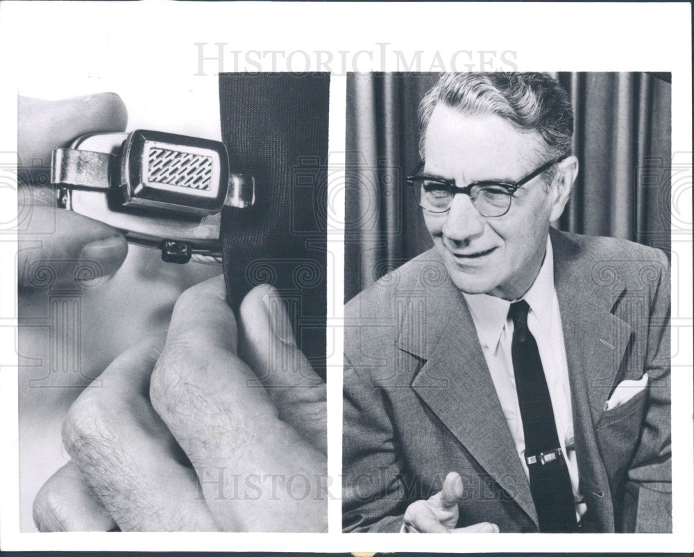 1955 Tie Clasp Effect On Hearing Press Photo - Historic Images