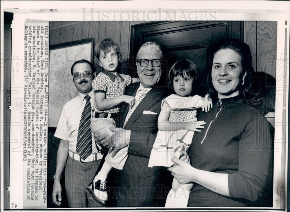 1973 FBI Director Clarence Kelley Press Photo - Historic Images