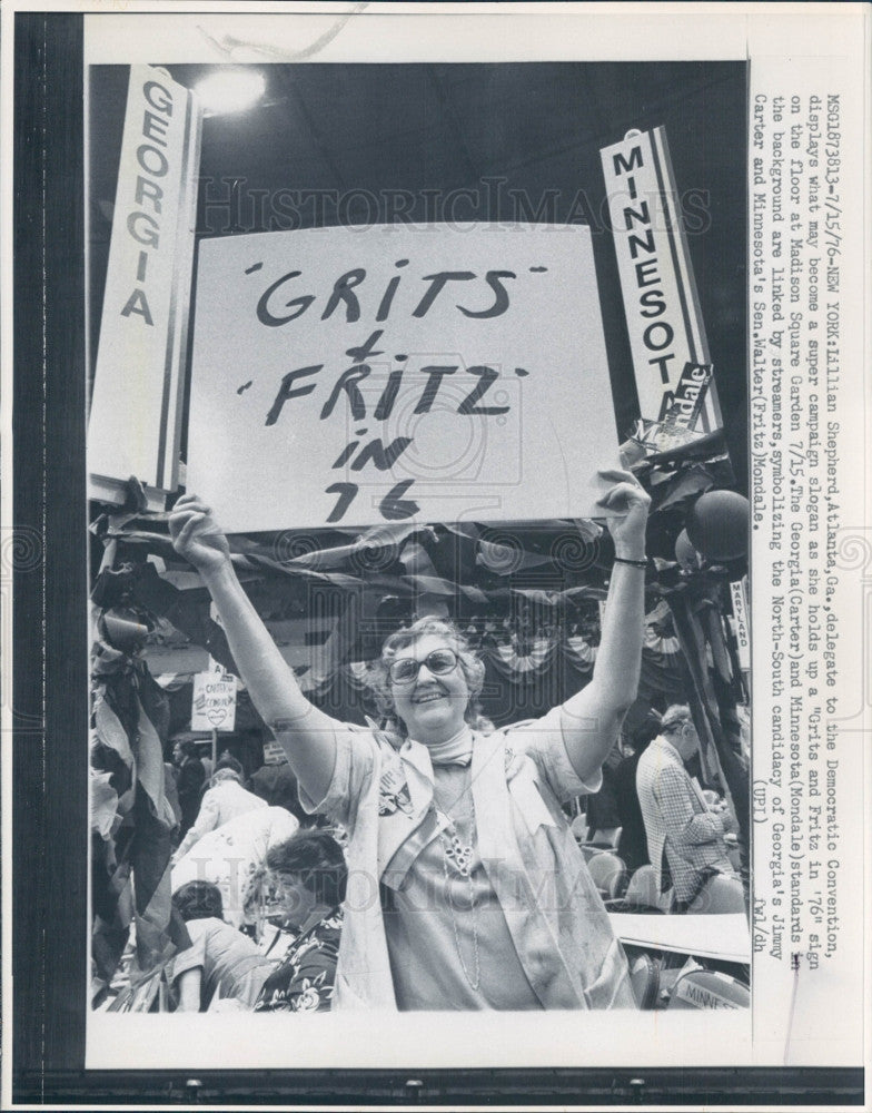 1976 NY Democratic Natl Conv Jimmy Carter Press Photo - Historic Images