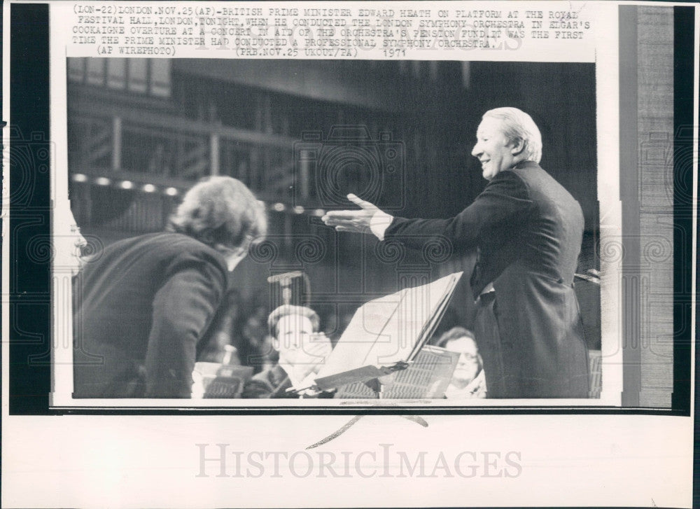 1971 British Prime Minister Edward Heath Press Photo - Historic Images