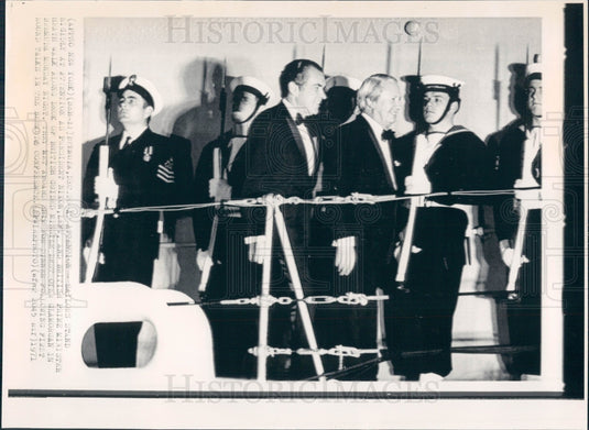 1971 British PM Edward Heath Pres Nixon Press Photo - Historic Images