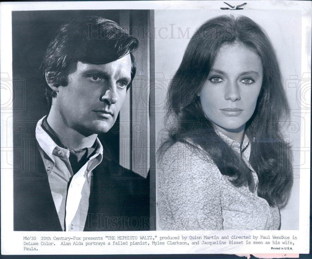 1971 Actors Jacqueline Bisset/Alan Alda Press Photo - Historic Images