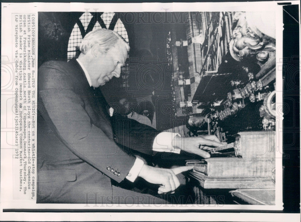 1972 British Prime Minister Edward Heath Press Photo - Historic Images