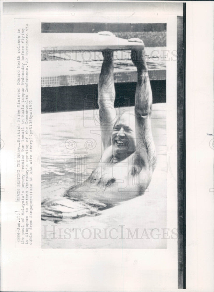 1971 British Prime Minister Edward Heath Press Photo - Historic Images