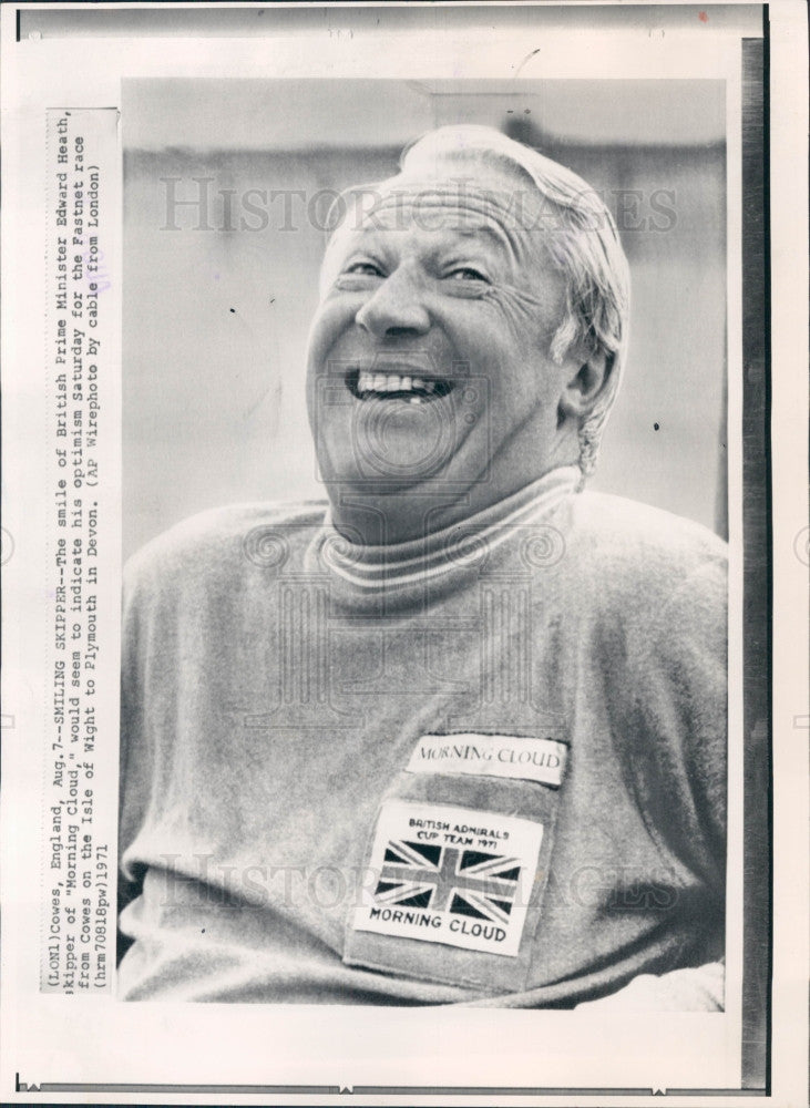 1971 British Prime Minister Edward Heath Press Photo - Historic Images