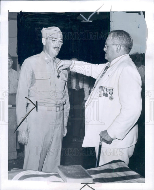 1946 Col L E Maples & Eugene Van Antwerp Press Photo - Historic Images