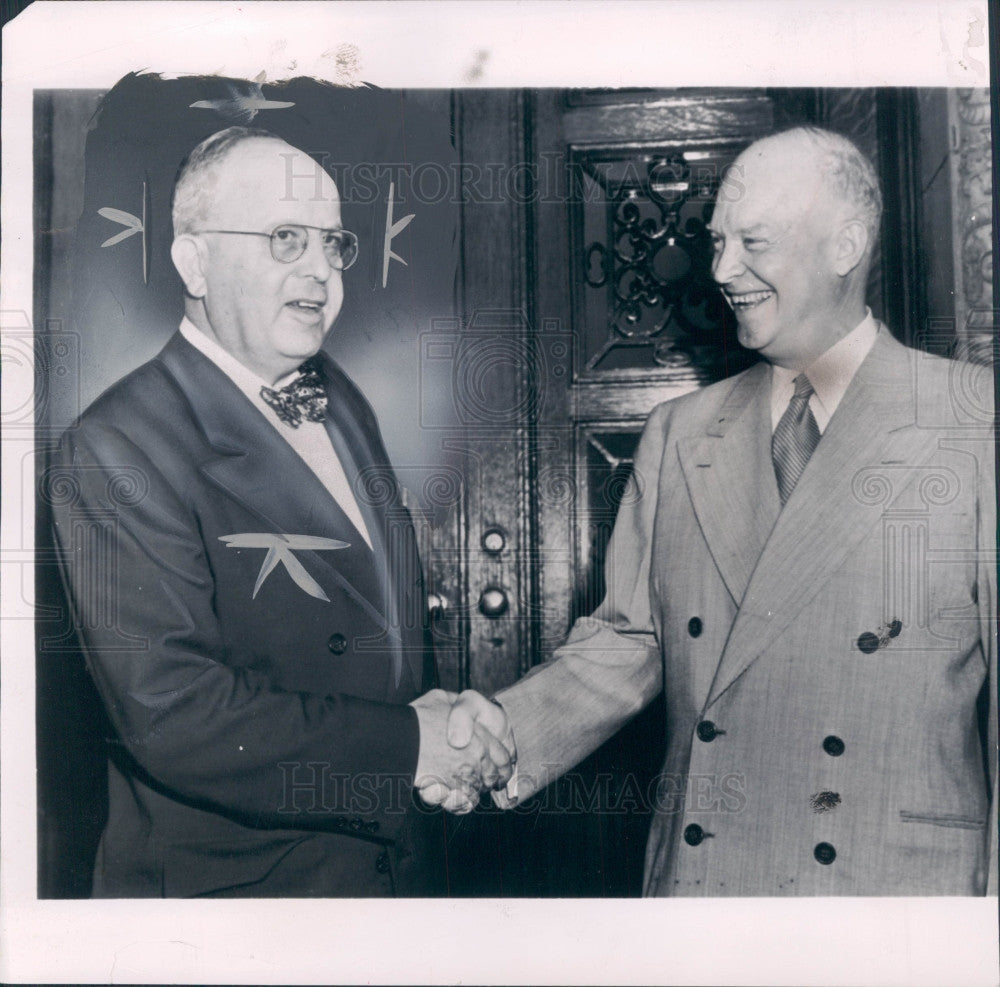 1952 US Pres Eisenhower PA Gov John Fine Press Photo - Historic Images