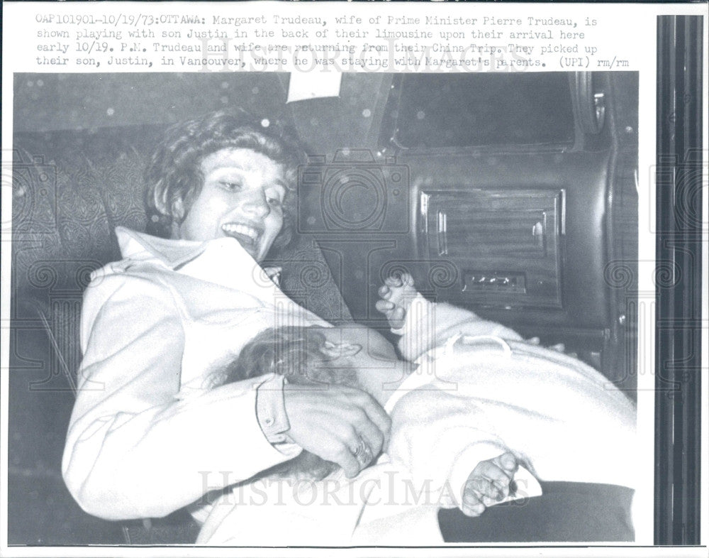 1973 Margaret Joan Sinclair Trudeau Press Photo - Historic Images