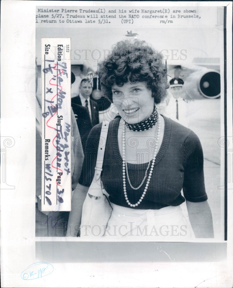 1975 Margaret Joan Sinclair Trudeau Press Photo - Historic Images