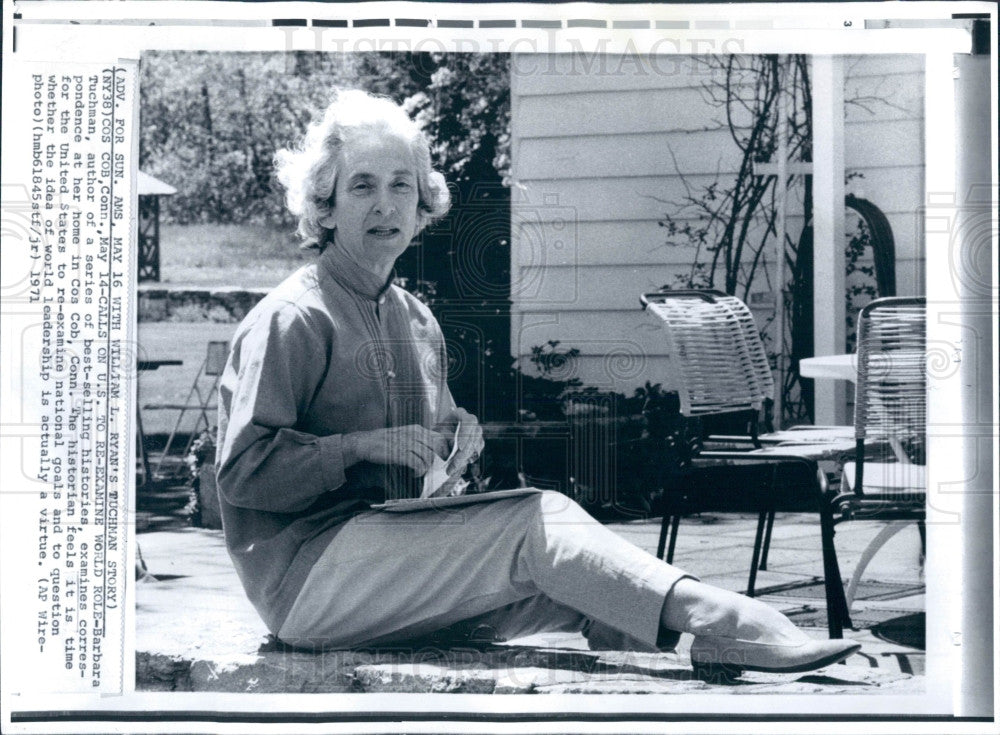 1971 Author Barbara Tuchman Press Photo - Historic Images