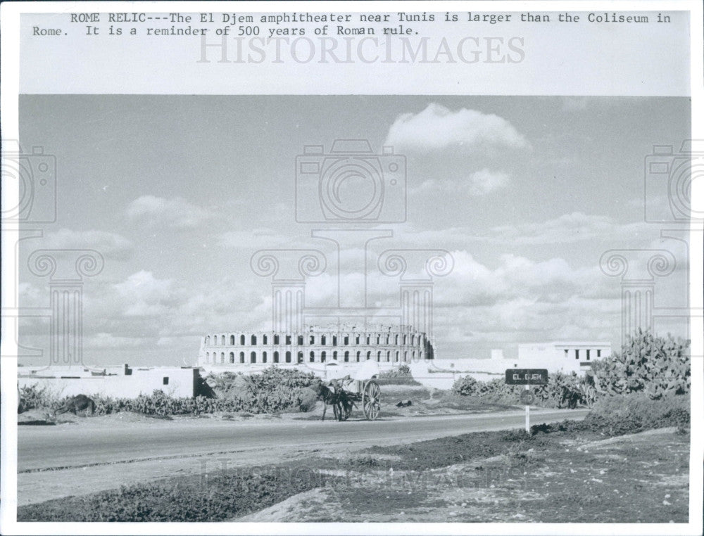 1967 El Djem Amphitheater Bizerte Africa Press Photo - Historic Images