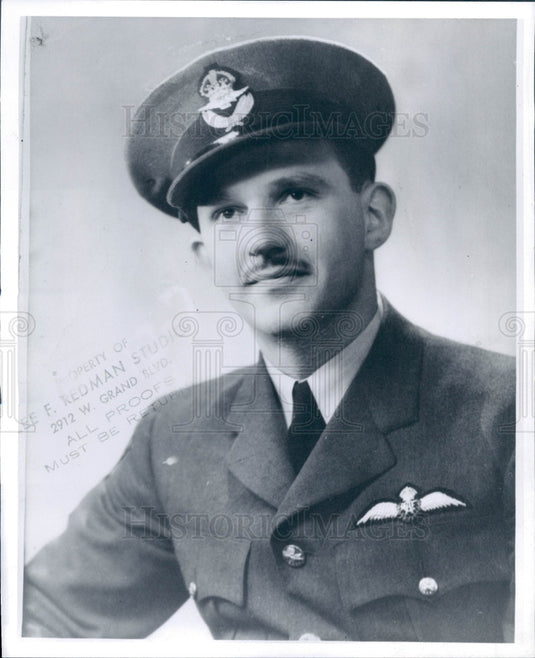 1943 Detroit Army Flier Lt Henry Turik Press Photo - Historic Images