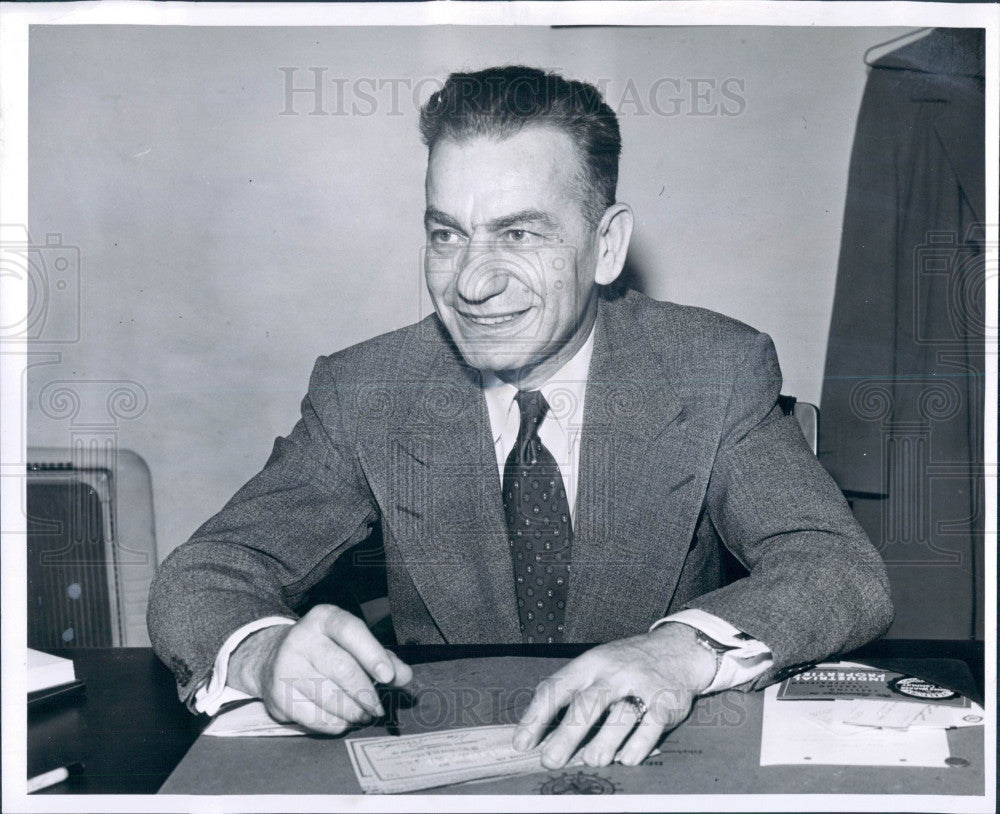 1951 Detroit MI Tool Maker Manuel Turchan Press Photo - Historic Images