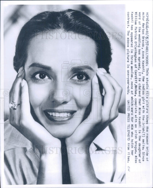 1957 Actress Anna Kashfi Press Photo - Historic Images