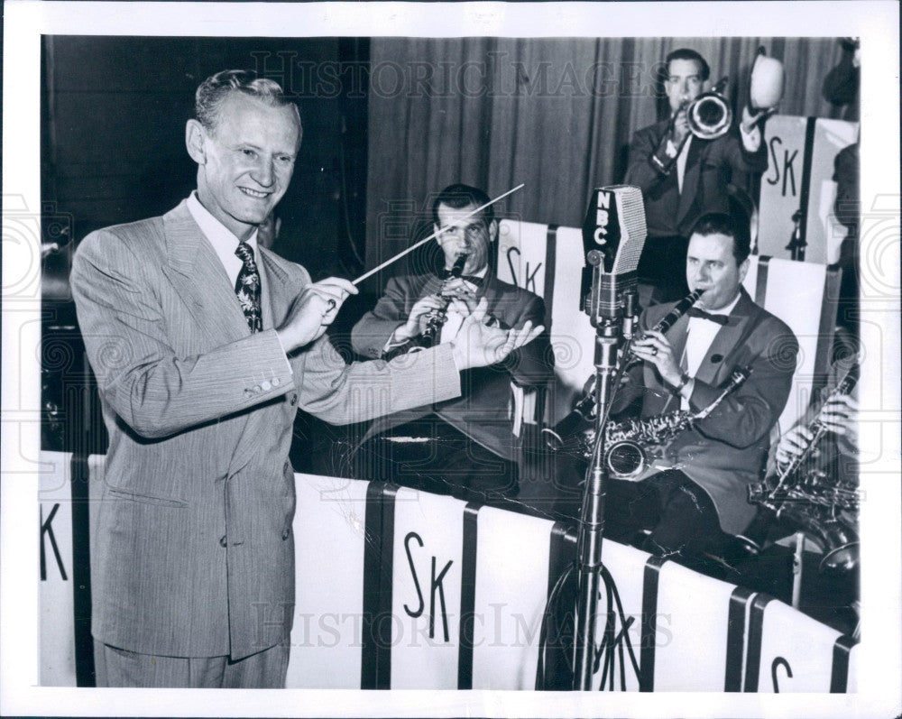 1950 Band Leader Sammy Kaye Press Photo - Historic Images