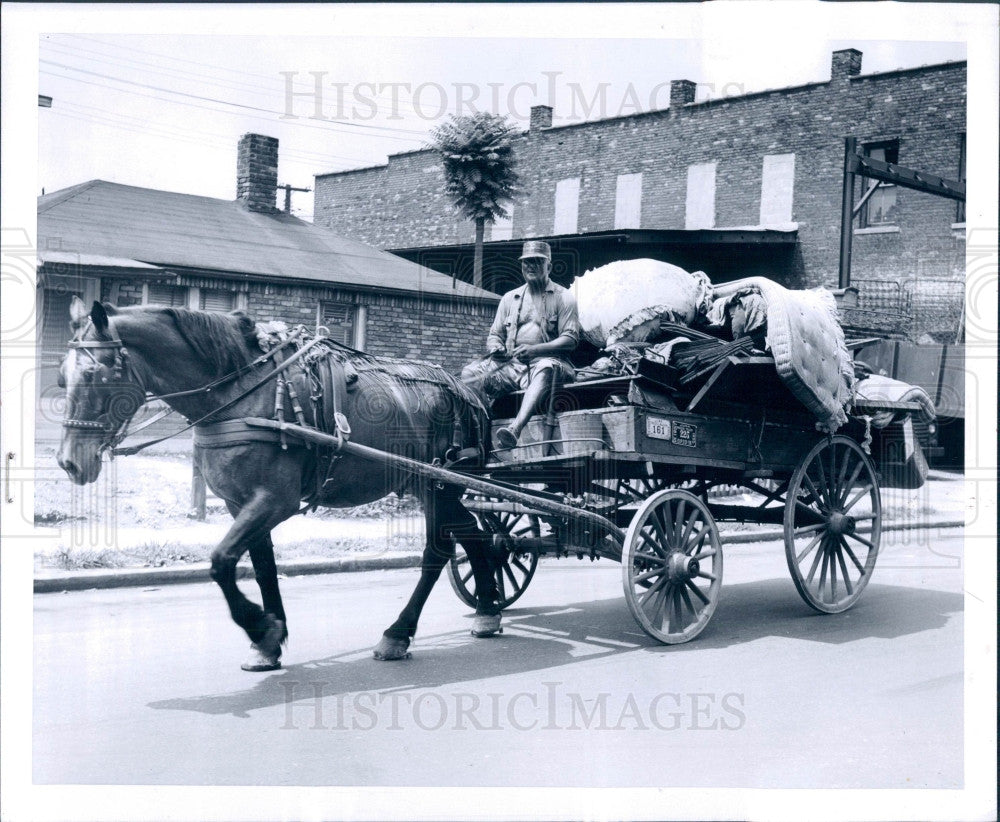 1955 Detroit Michigan Junk Dealer Press Photo - Historic Images