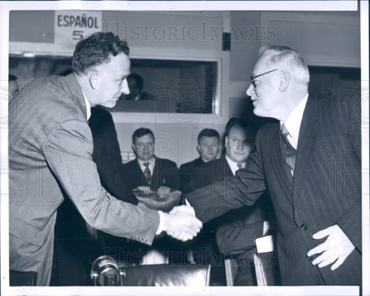 1951 UN Delegates Vishinsky & Jessup Press Photo - Historic Images