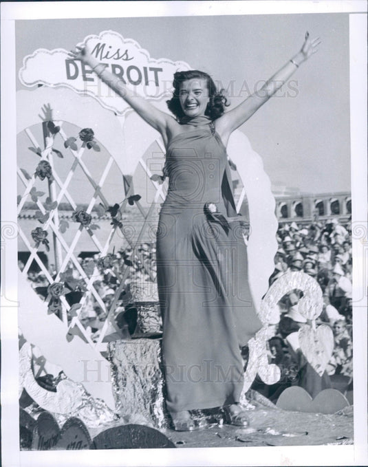 1948 Miss Detroit Evelyn Johnson Press Photo - Historic Images