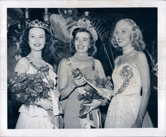 1948 MI Beauty Queen Johnson/Foster/Carroll Press Photo - Historic Images