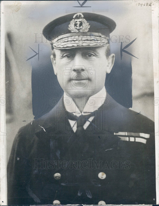 1914 British WWI Navy Admiral John Jellicoe Press Photo - Historic Images