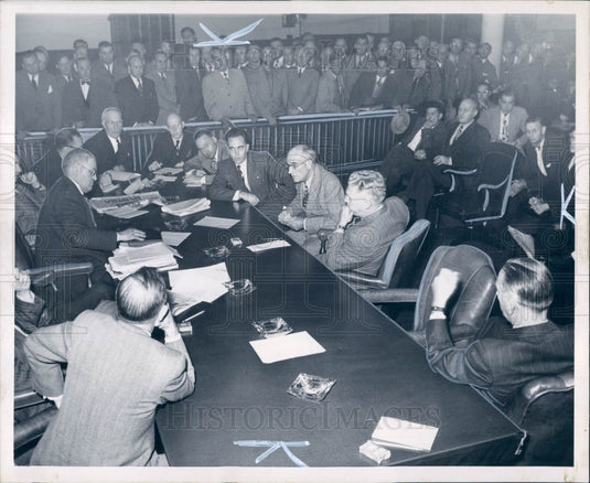 1947 Detroit City Council Mechanics Strike Press Photo - Historic Images