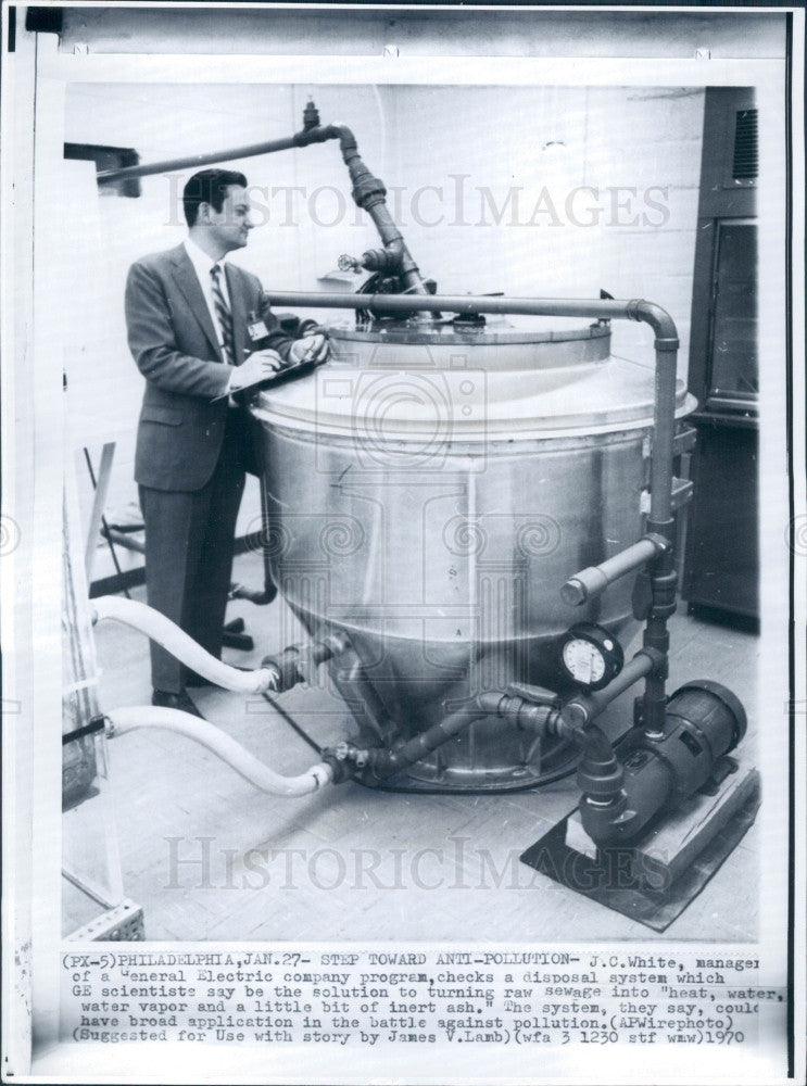 1970 GE Pollution Disposal System Press Photo - Historic Images