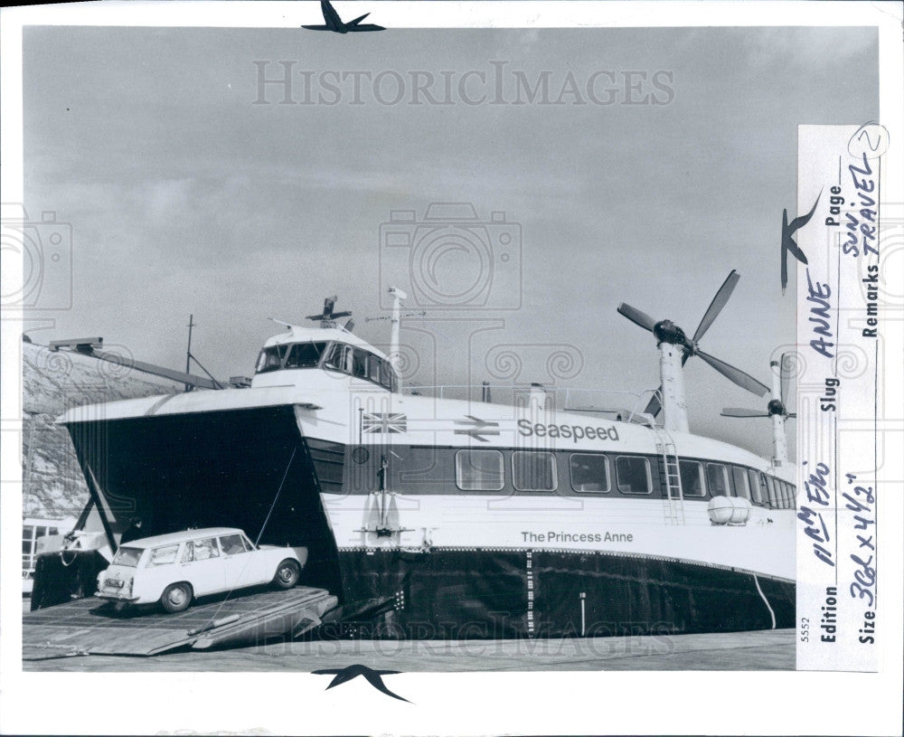 1976 Seaspeed Princess Anne Air Cushioned Press Photo - Historic Images