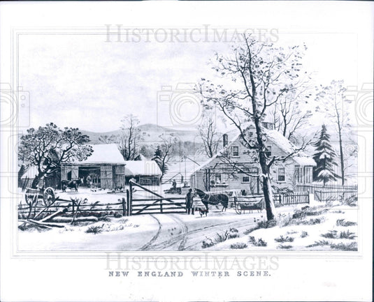 1965 Currier & Ives Print New England Press Photo - Historic Images