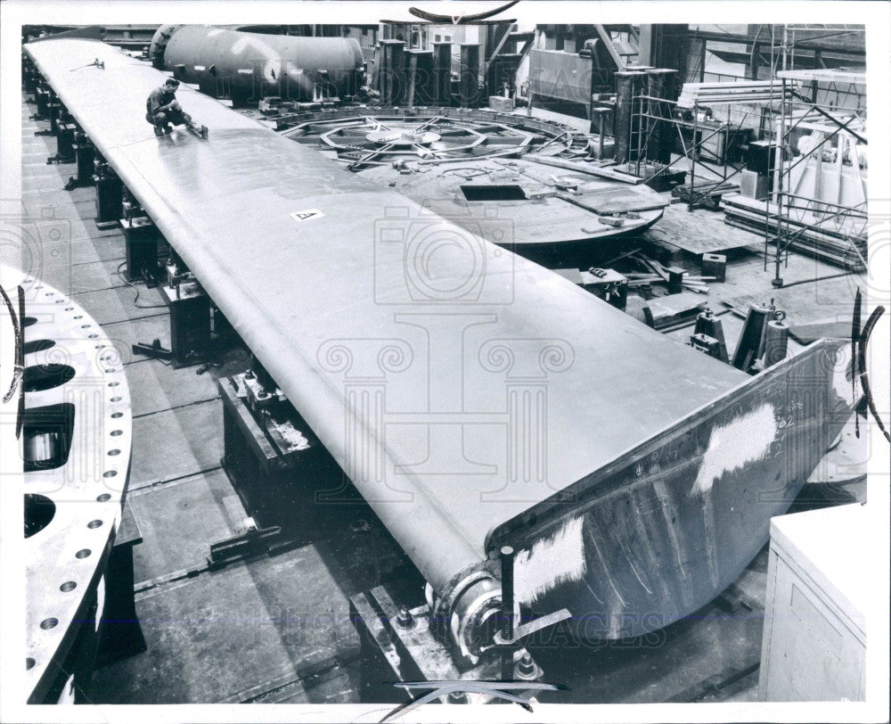 1967 York Pennsylvania Dam Steel Gate Press Photo - Historic Images