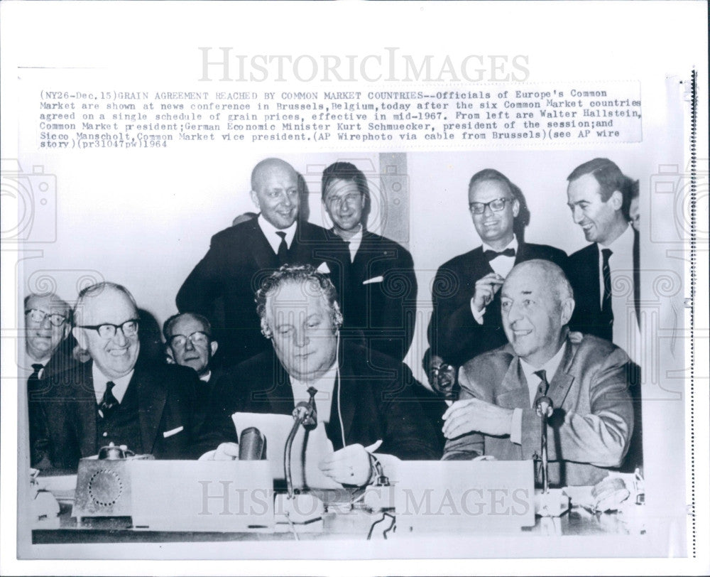 1964 Belgium Europe Common Market Officials Press Photo - Historic Images