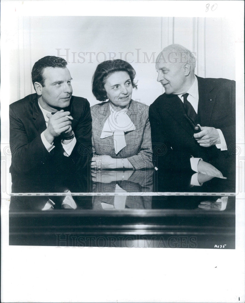 1968 French Pianists Robt/Gaby/J Casadesus Press Photo - Historic Images