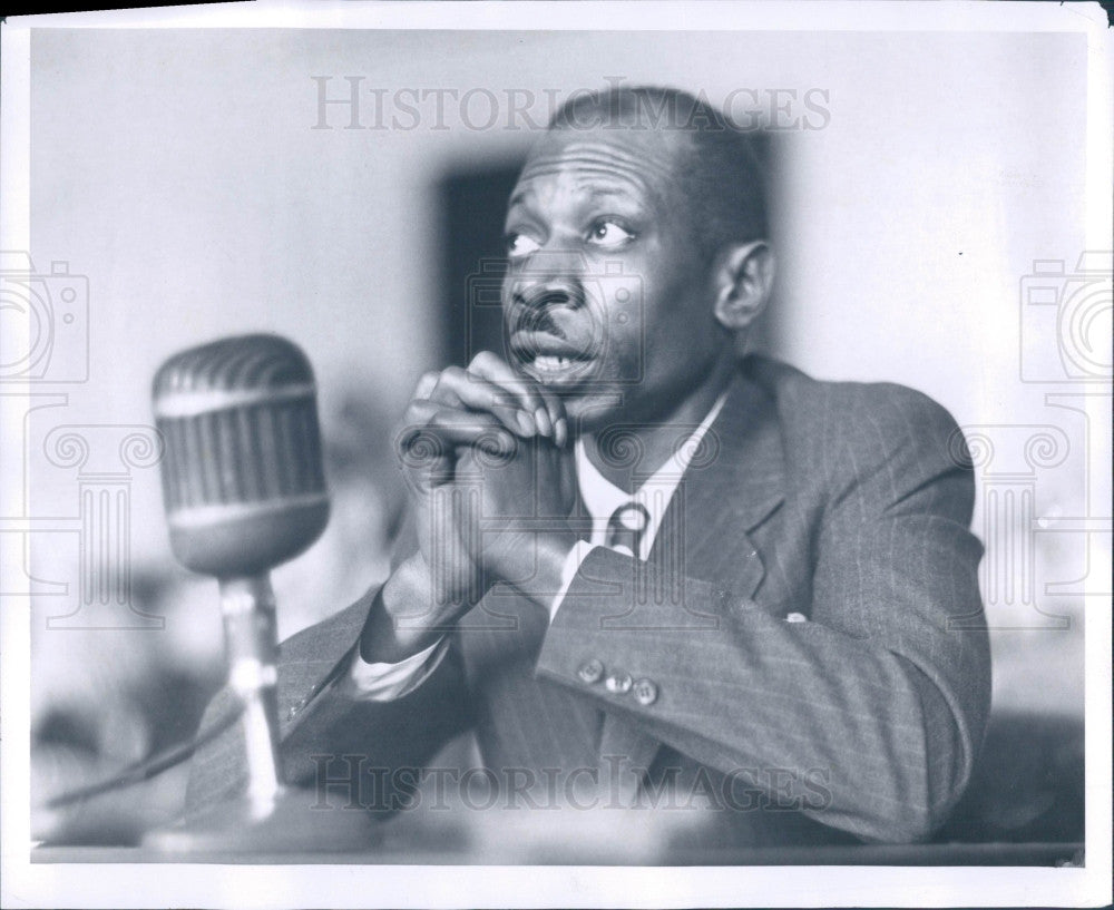 1952 Detroit MI Labor Leader Shelton Tappes Press Photo - Historic Images