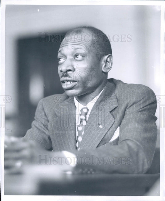 1952 Detroit MI Labor Leader Shelton Tappes Press Photo - Historic Images