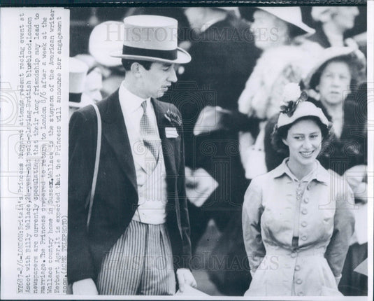 1951 Britain Princess Margaret & Wm Wallace Press Photo - Historic Images
