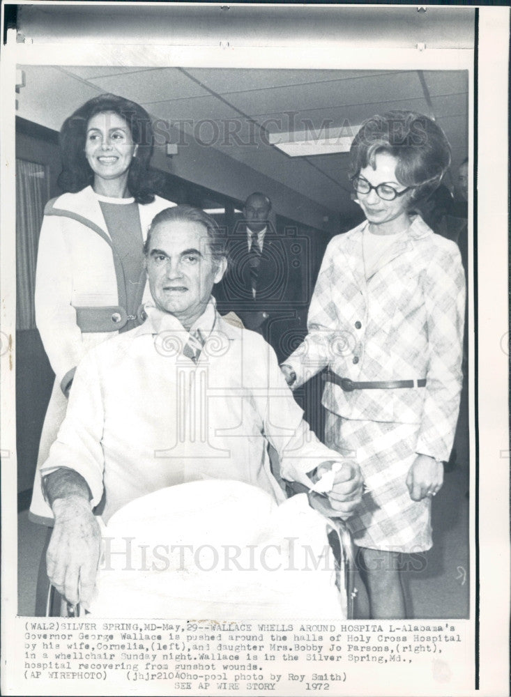 1972 Alabama Governor George Wallace Press Photo - Historic Images