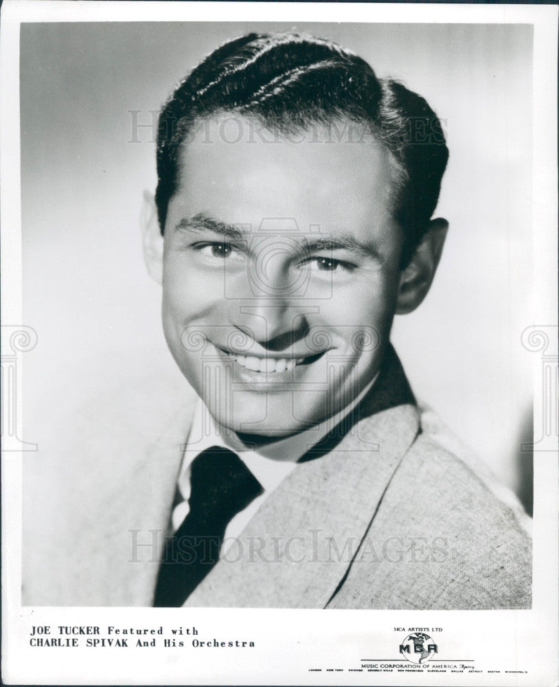 1953 Singer Joe Tucker Press Photo - Historic Images