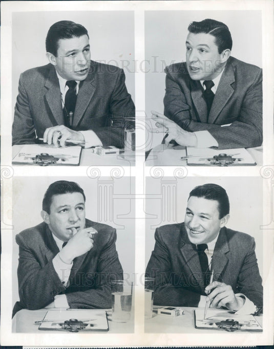 1957 TV Host Mike Wallace Press Photo - Historic Images