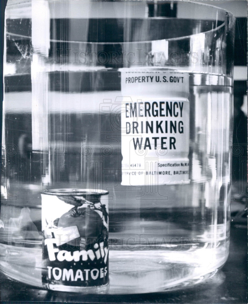 1952 Canned Emergency Drinking Water Press Photo - Historic Images