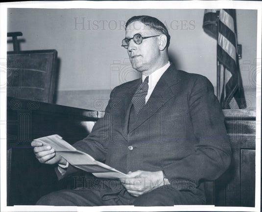 1936 Detroit MI Policeman Hugh Turney Press Photo - Historic Images