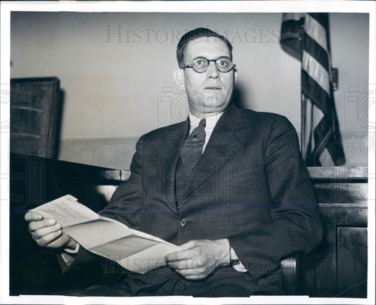 1936 Detroit MI Policeman Hugh Turney Press Photo - Historic Images