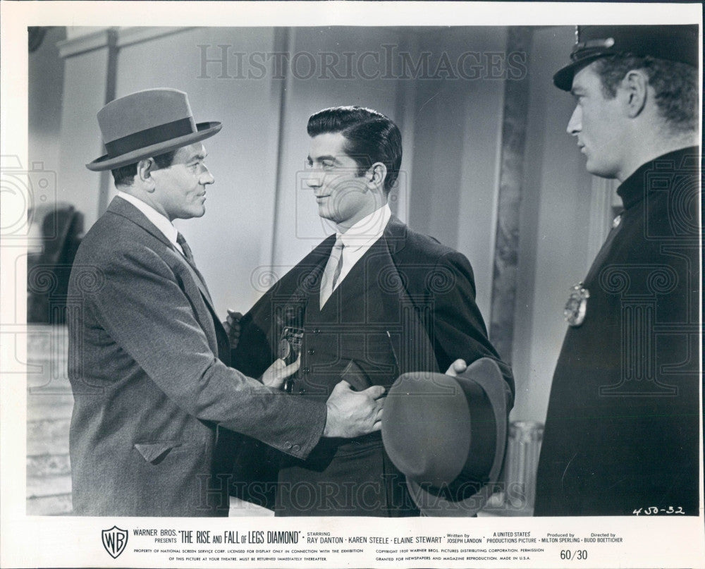 1960 Actors Ray Danton &amp; Simon Oakland Press Photo - Historic Images