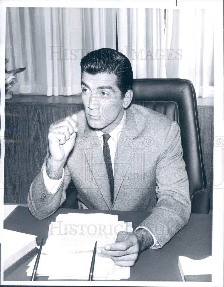 1963 Actor Ray Danton Press Photo - Historic Images