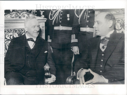 1933 Mexico Pres Rodriguez /Ambas J Daniels Press Photo - Historic Images