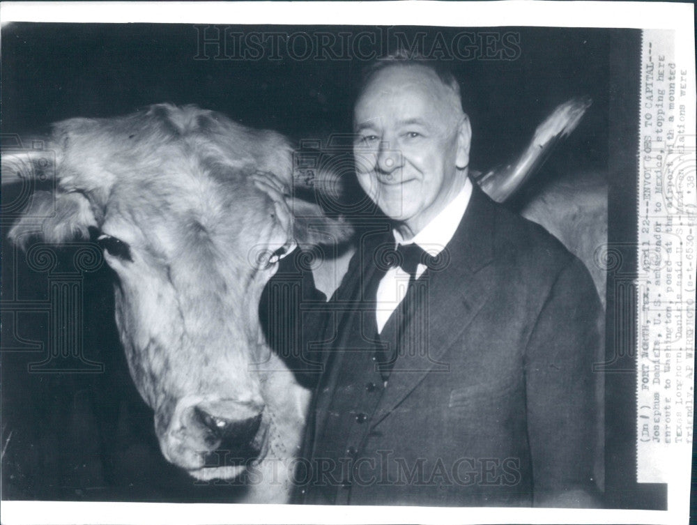 1938 US Ambassador Mexico Josephus Daniels Press Photo - Historic Images