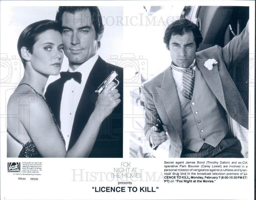 1994 Actors Timothy Dalton/Carey Lowell Press Photo - Historic Images